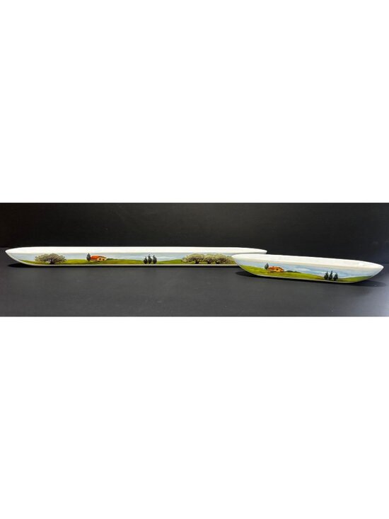 Boston Warehouse Other - Susanne Riette Boston Warehouse Hand-Painted Ceramic Olive Boat Set VTG 02